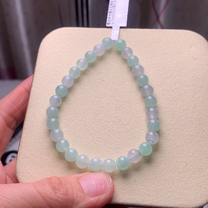 翡翠手链未镶嵌天然缅甸翡翠A货卡6.7