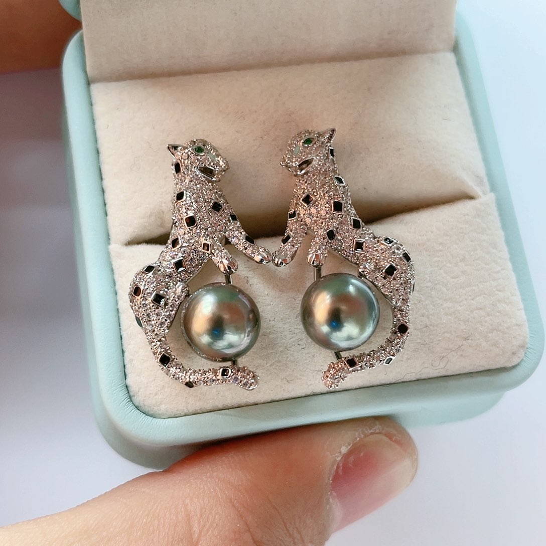 海水珍珠耳饰银S925镶嵌