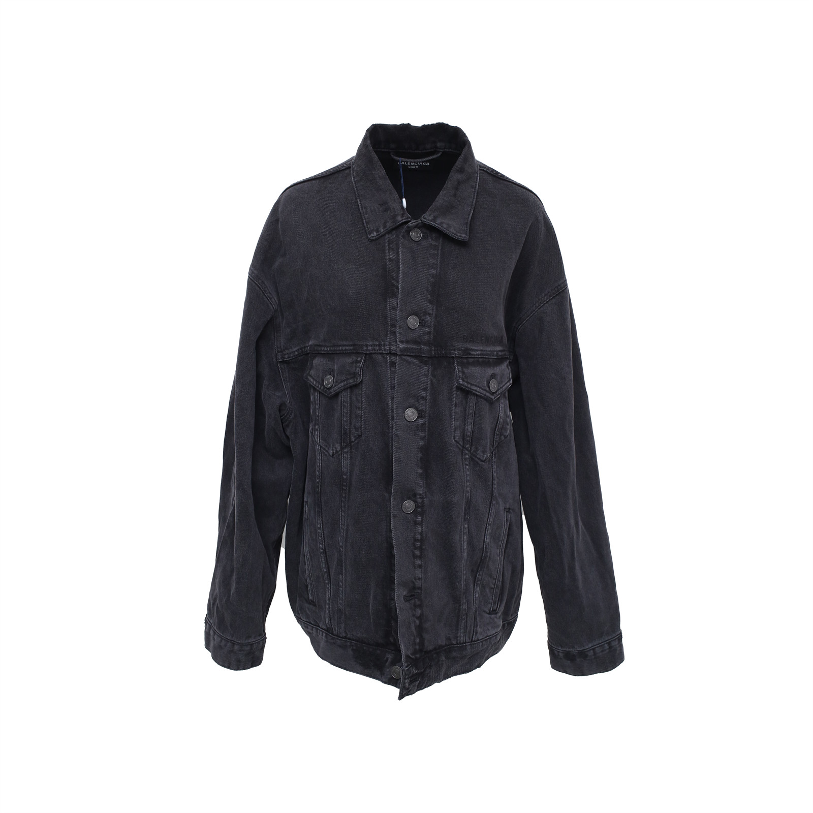 99新 Balenciaga/巴黎世家 花花特价 七夕系列 做旧牛仔外套 