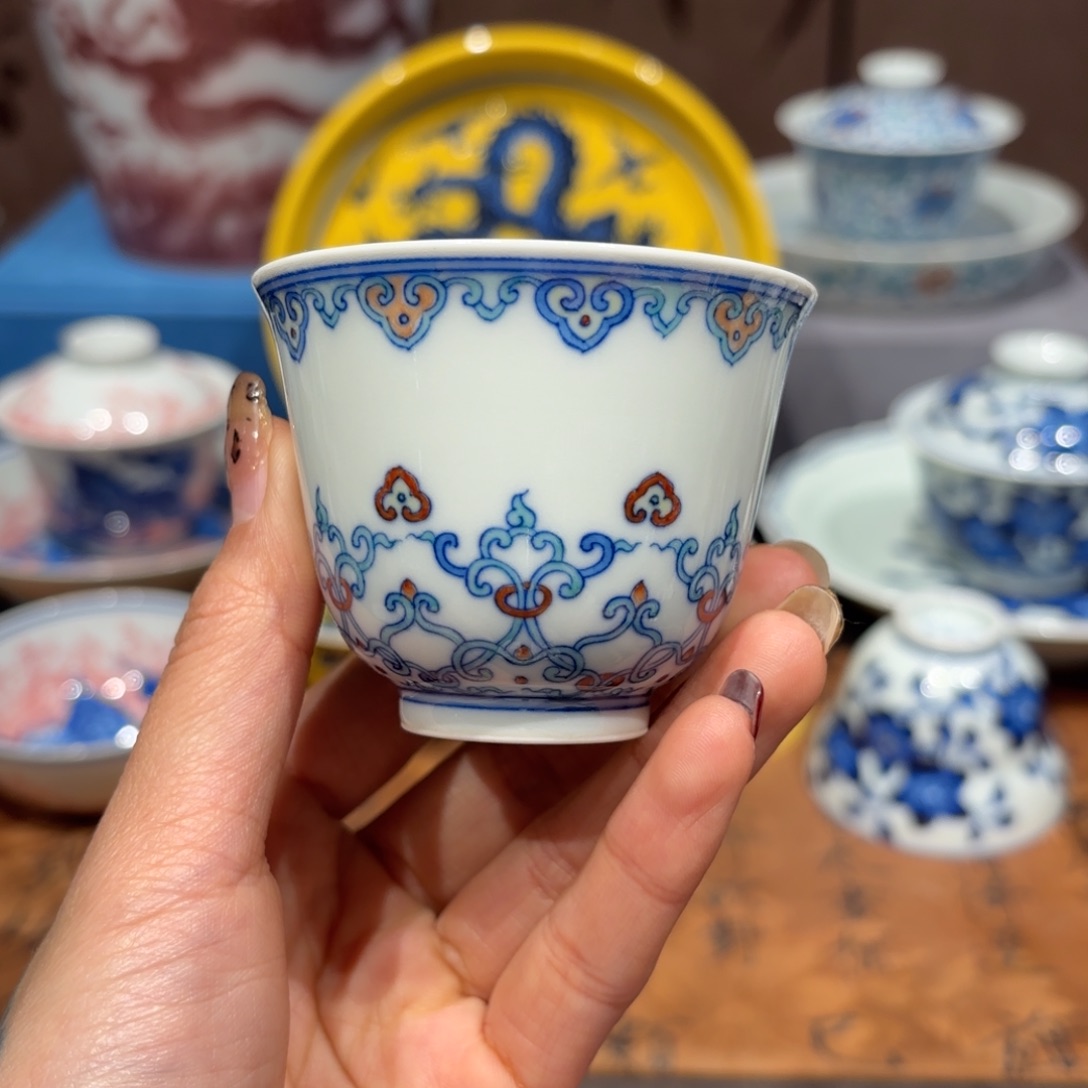 瓷片手工手绘陶瓷茶具