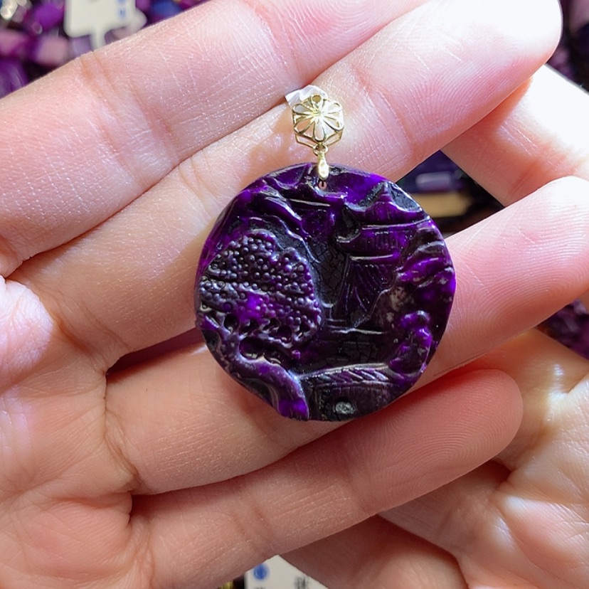 【闪购商品】苏纪石（舒俱来）吊坠18K金镶嵌