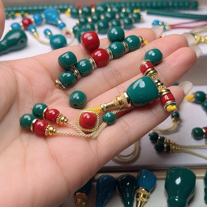 最***）分体12弟子珠，万象轴背云7连9-9-9-10-9-9-9腰珠卡九