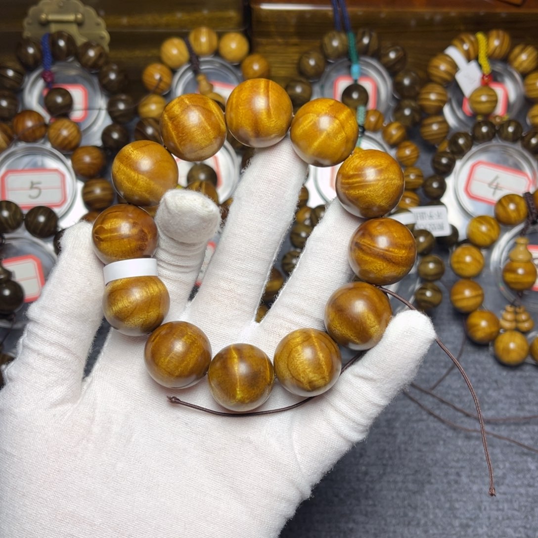 楠木（金丝楠）手串/手链红油底2.0水波闪电149