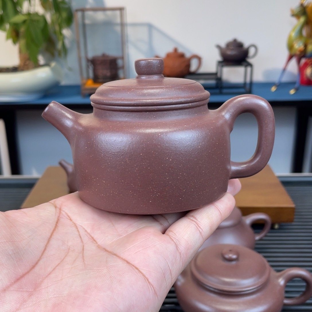 紫砂茶壶底槽青德钟220cc