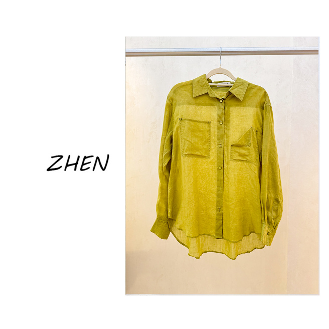 【ZHEN】25K00995 2025新款衬衫显瘦时尚百搭设计师轻奢款