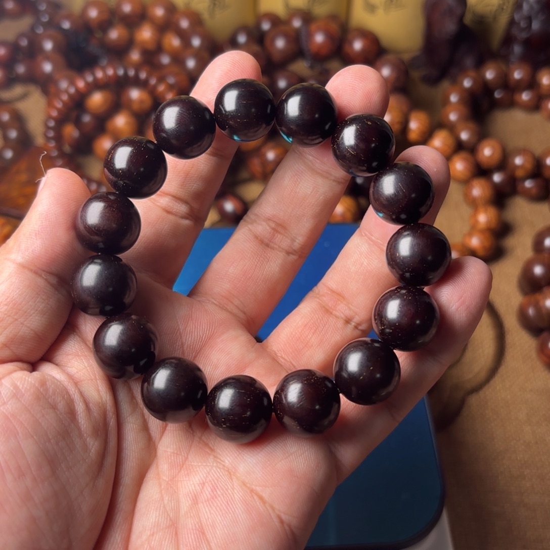 小叶紫檀手串/手链金星老树头单圈