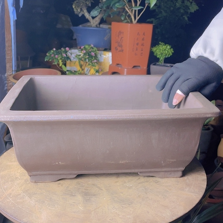 紫砂宜兴紫砂素面马槽40