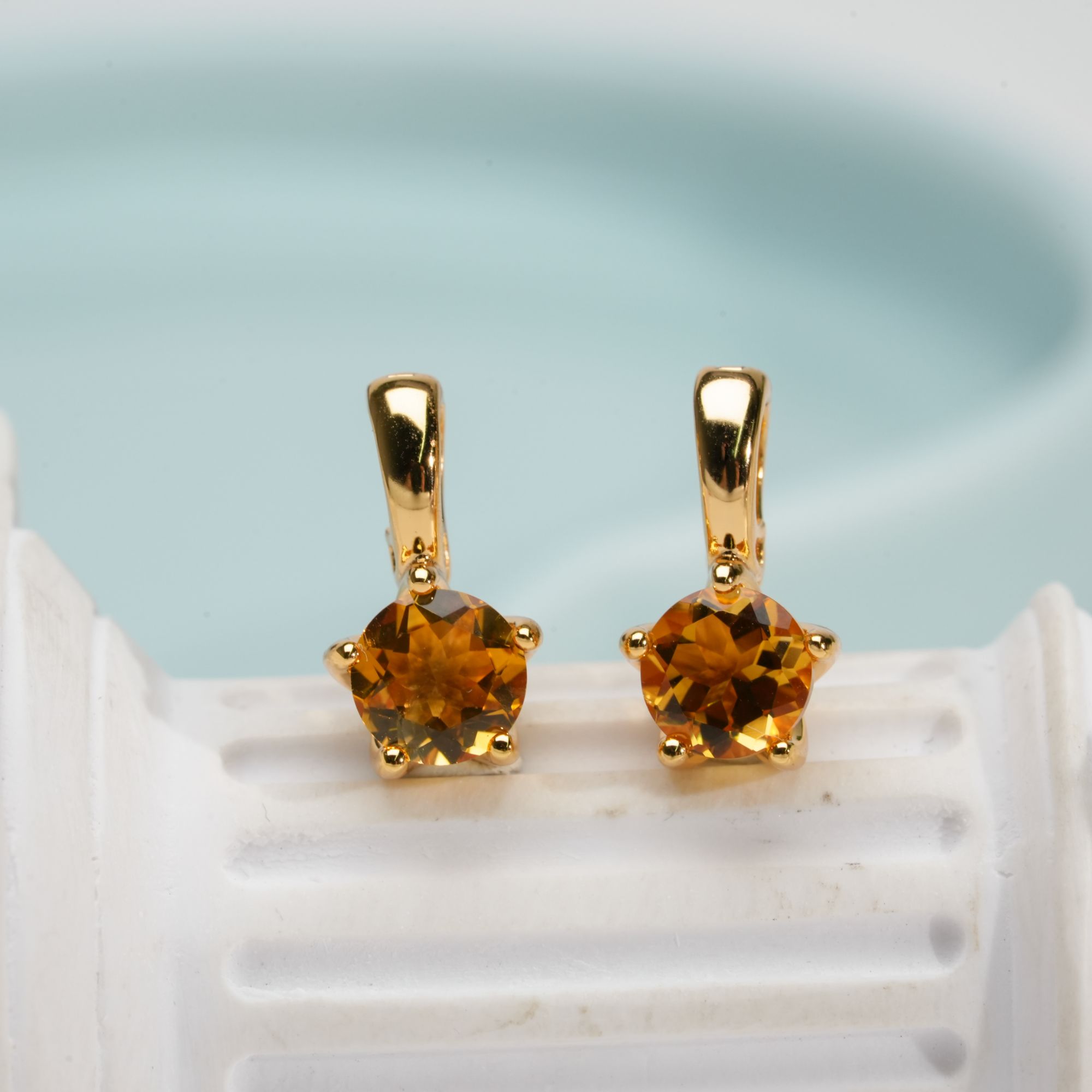 【小北好物】S925银黄水晶吊坠约6*6mm【多样性发一件】QH161X384