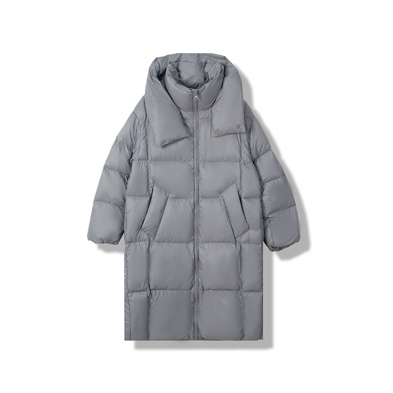 YAYA/鸭鸭时尚简约长款云朵泡芙90鸭绒羽绒服YE5B605797P