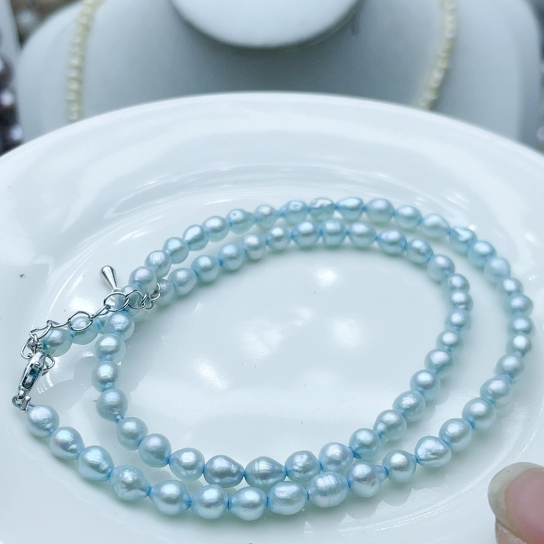 淡水珍珠颈饰钛钢