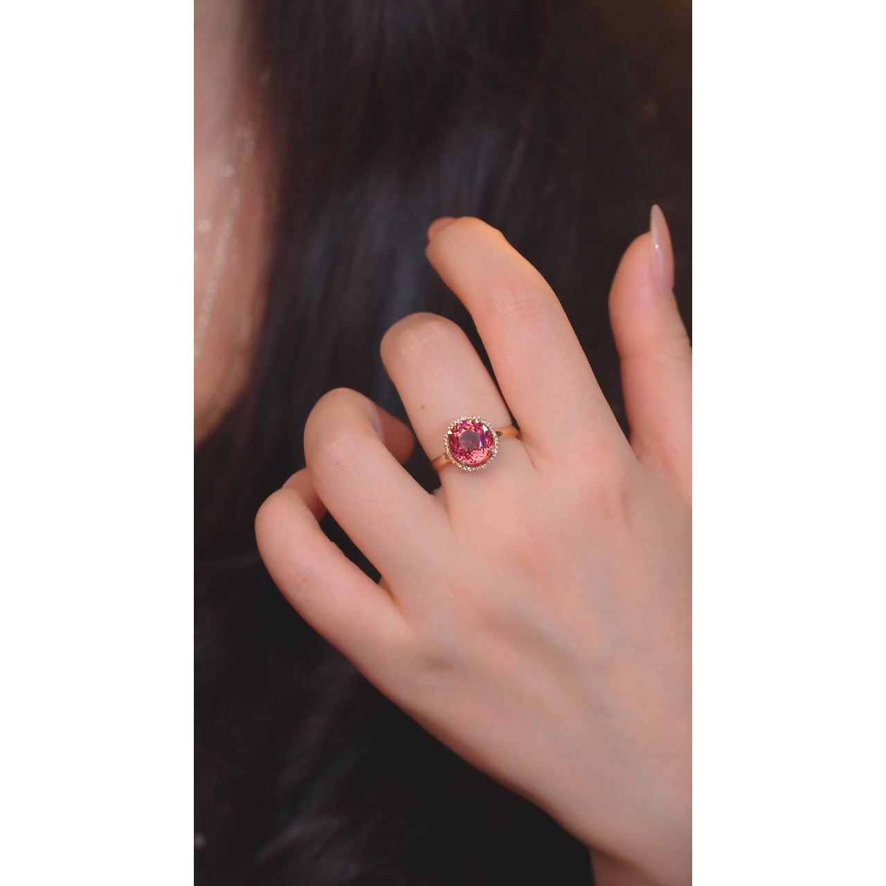 碧玺戒指18K金镶嵌4CT多样性发@@U4449