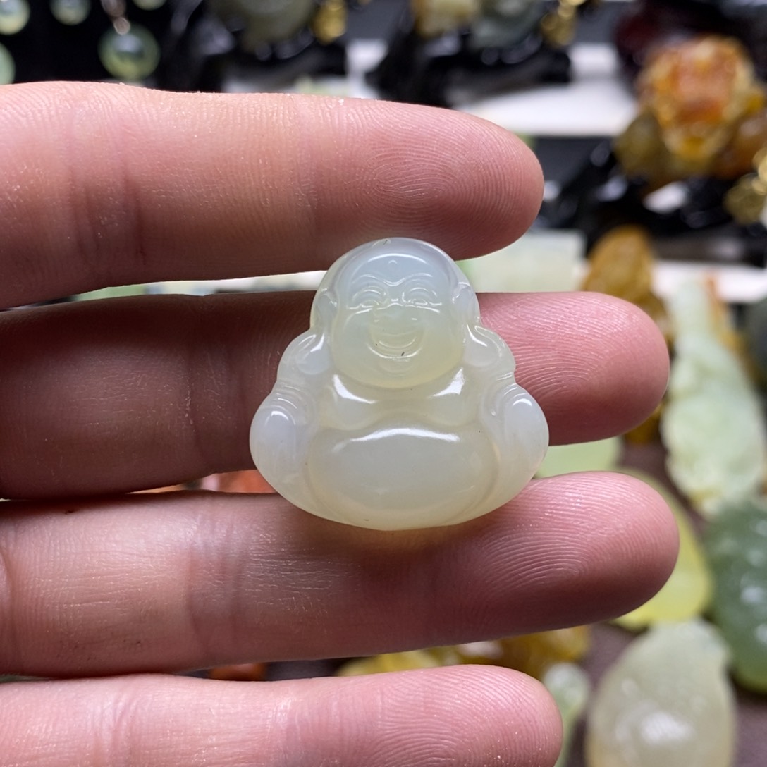 岫玉佛公吊坠未镶嵌
