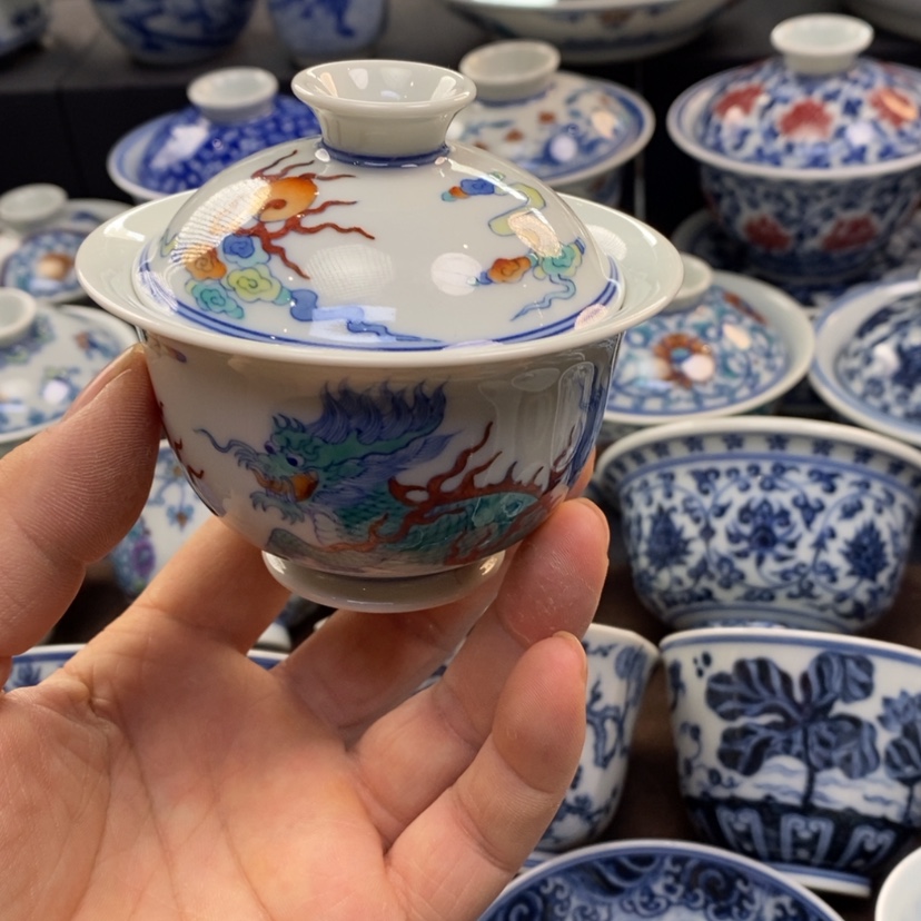 【闪购商品】景德镇柴窑元宝盖碗