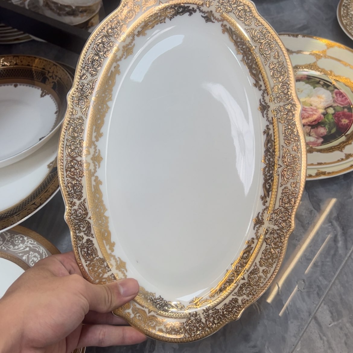 【闪购商品】瓷片12寸鱼盘一个一单福利价