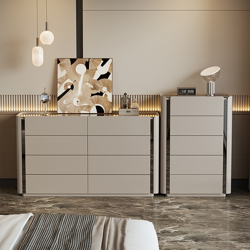 【组合斗柜】家用意式极简床边床尾储物柜组合斗柜高级收纳柜首饰盒