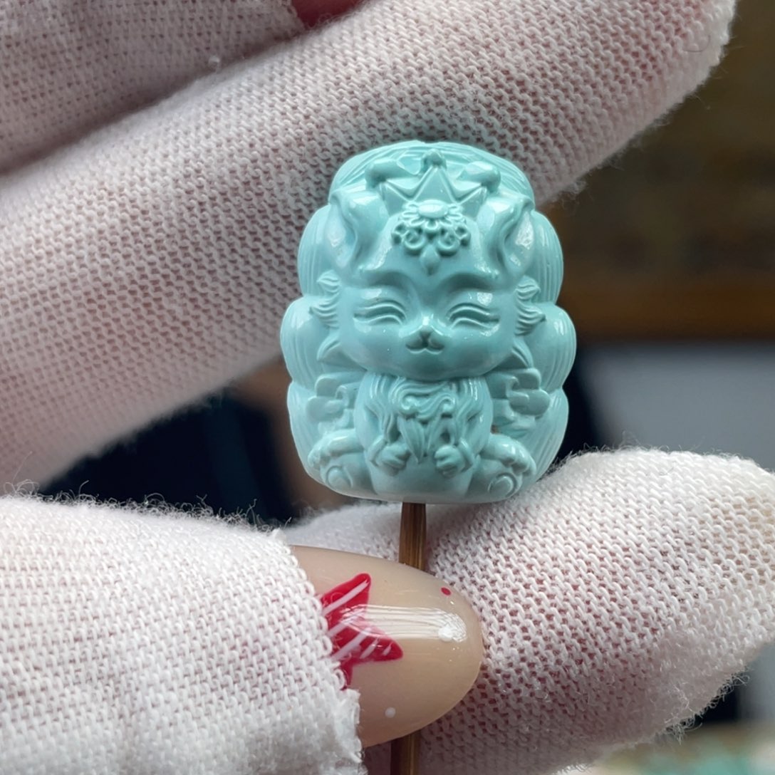 绿松石未镶嵌挂件