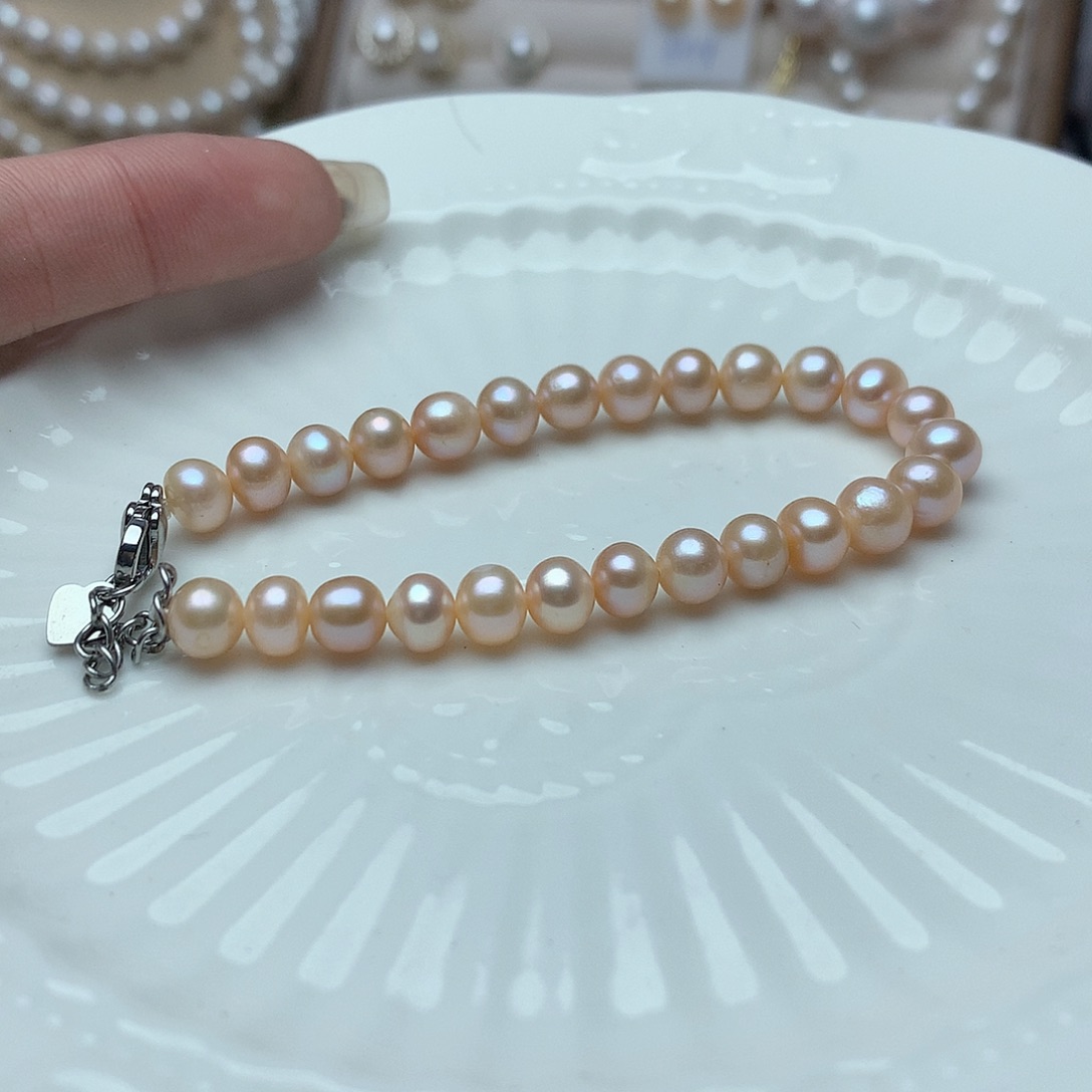 淡水珍珠6-7未镶嵌n64手链