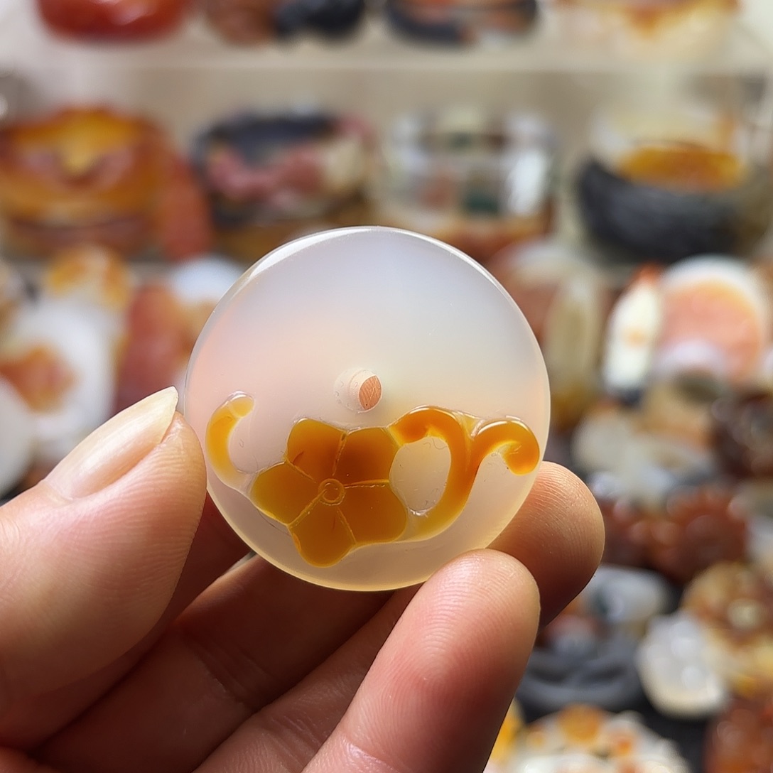 玛瑙/玉髓未镶嵌吊坠(不含链)