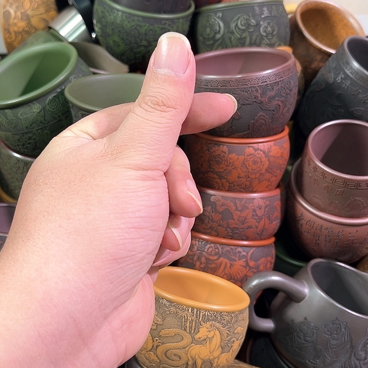 茶杯紫砂海*全手工紫砂主人杯