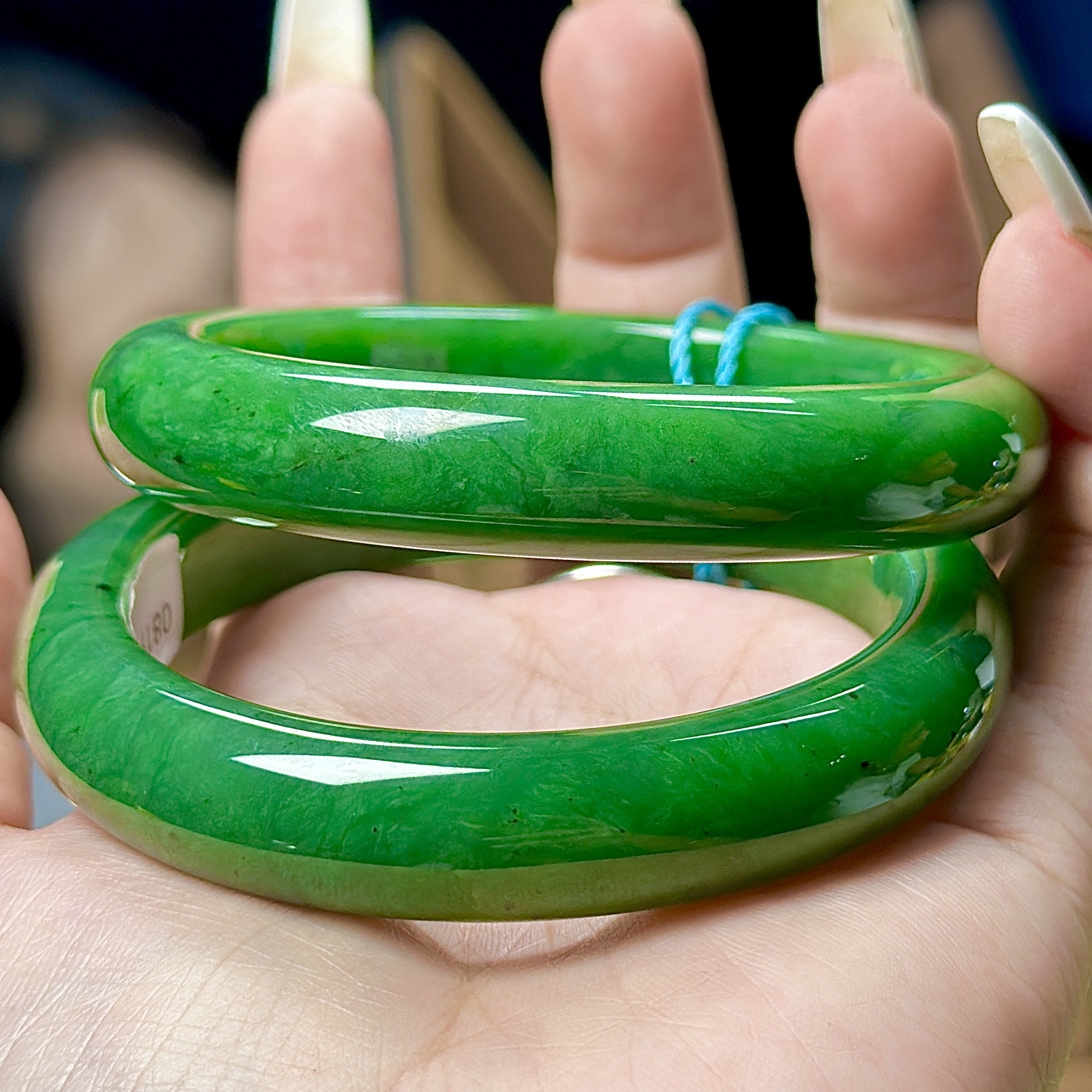 【JBY】和田玉碧玉手镯（多样性发其一）