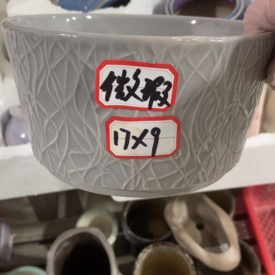 红陶高温陶瓷花盆