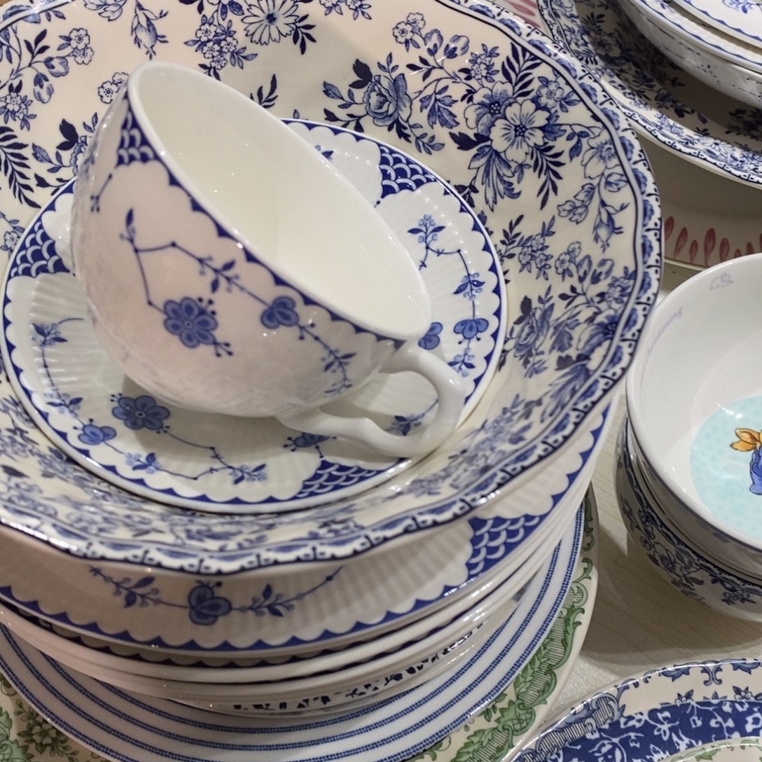 瓷全新唐采咖啡杯套装