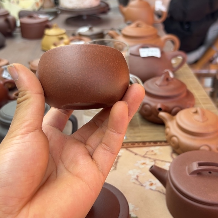 茶壶紫砂紫泥杯子80左右