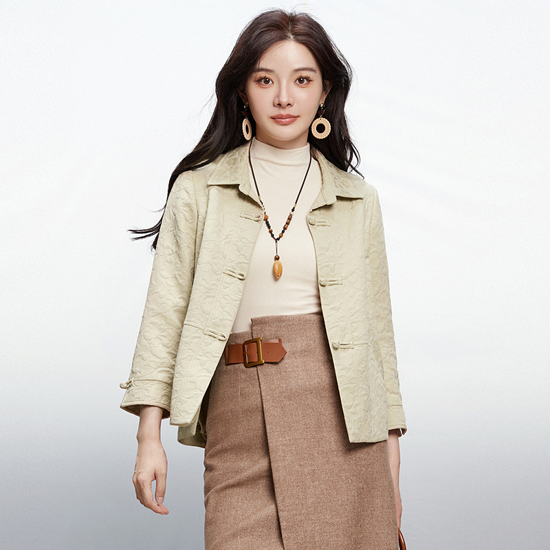 53HH0K0038单排扣上衣宽松显瘦外套专柜折扣女装2025秋