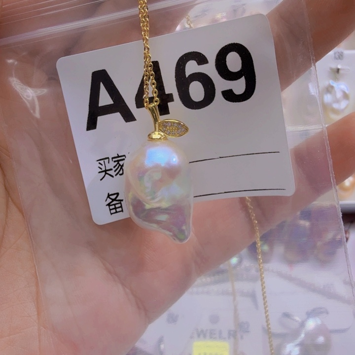 淡水珍珠银S925镶嵌颈饰