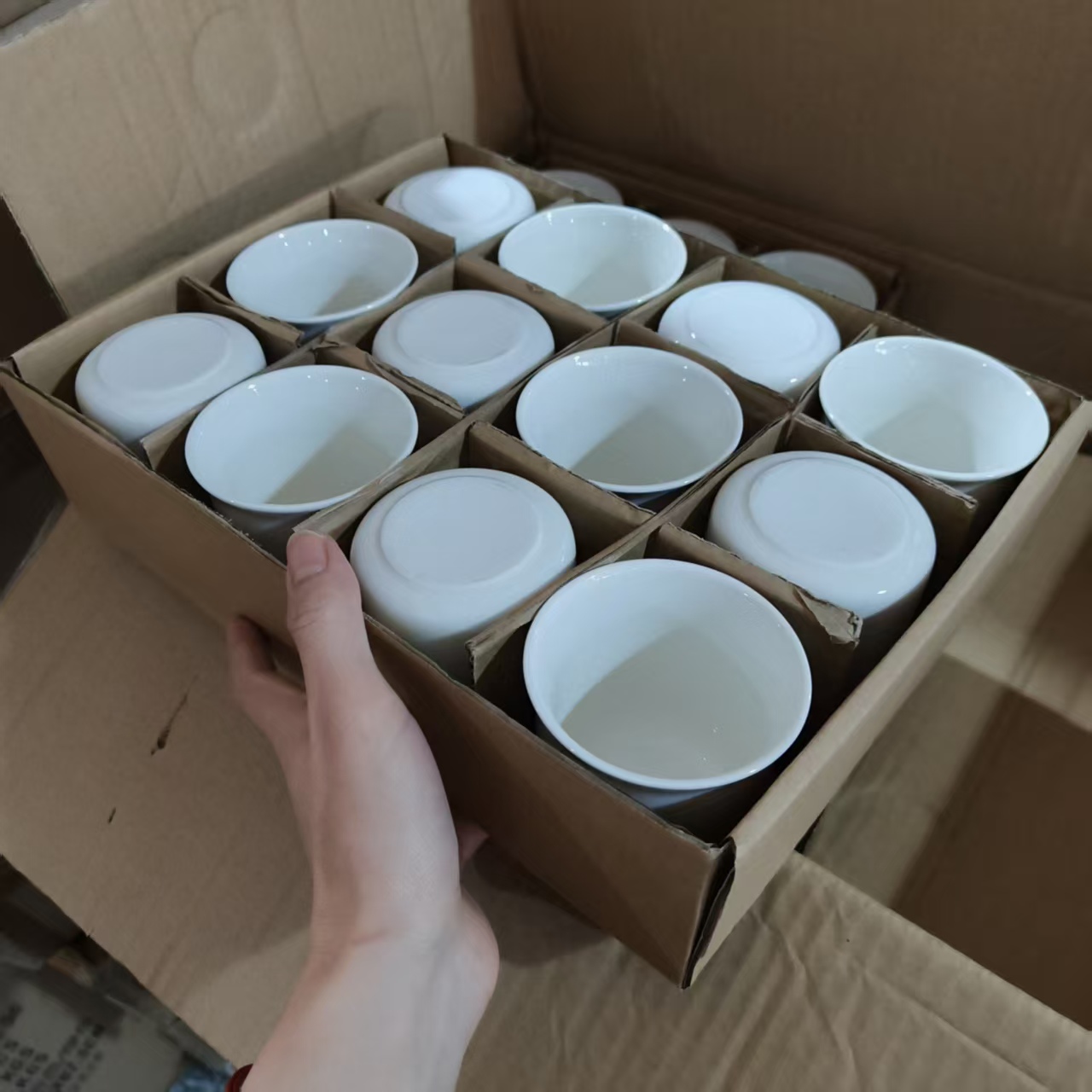 白瓷杯 发一盒/12个