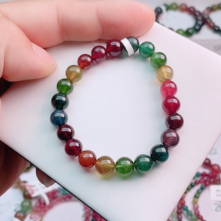 碧玺手链未镶嵌小***朵17号