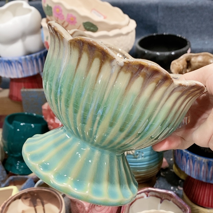 【闪购商品】红陶陶瓷花盆，多肉花盆