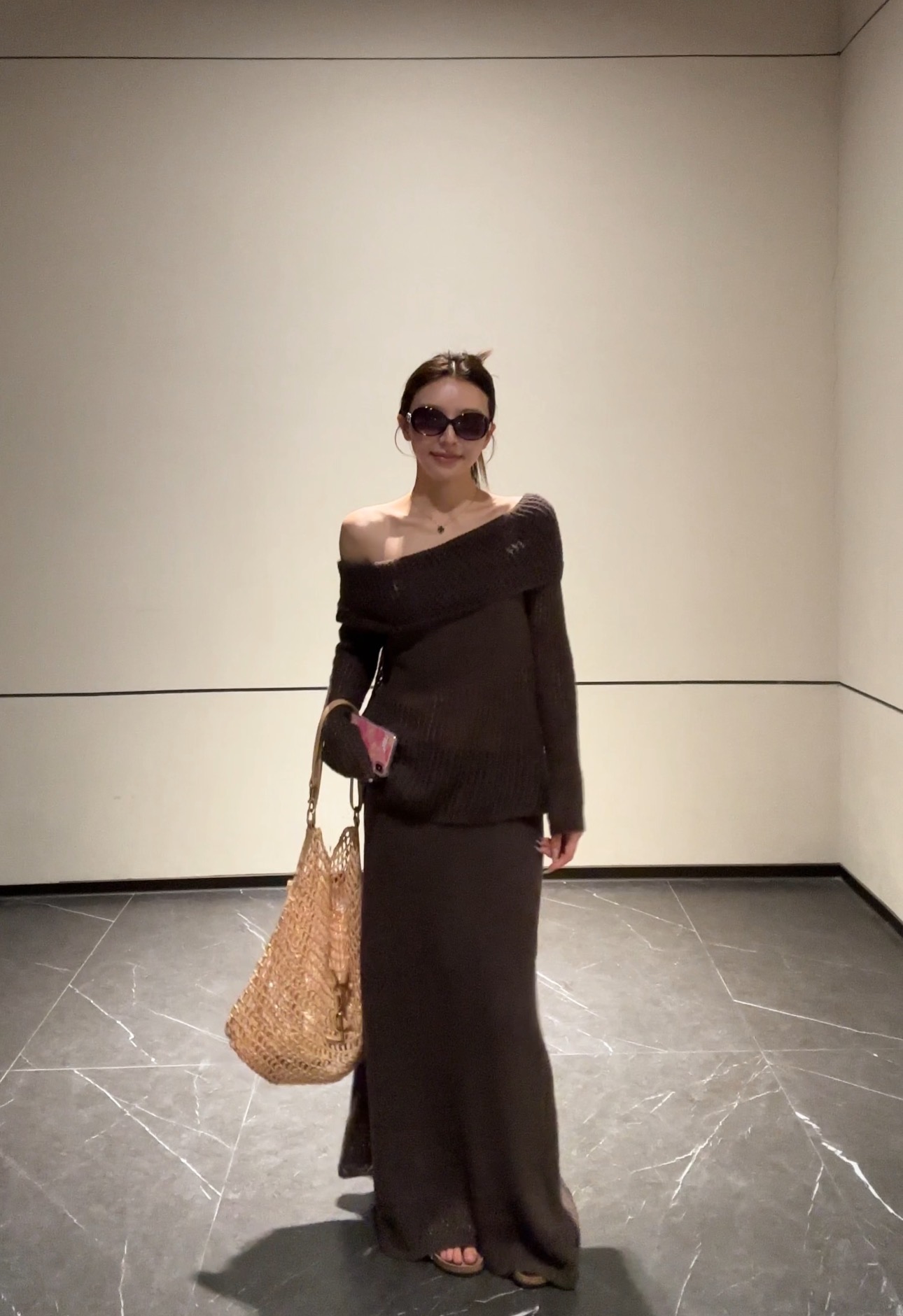 【永昼】25秋季新品慵懒风宽松时尚长袖茶歇针织毛衣套装女