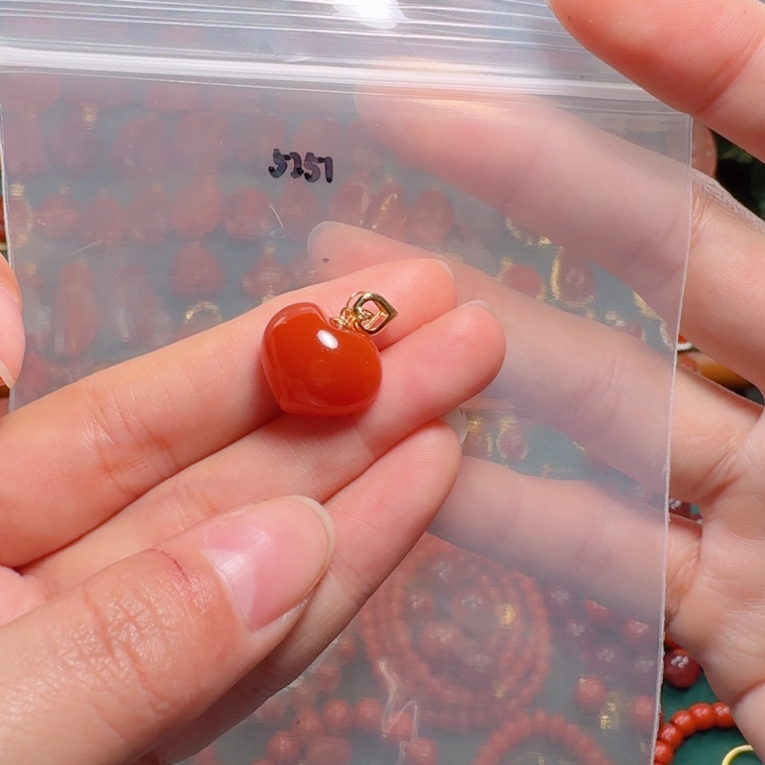 南红玛瑙南红 18K金镶嵌