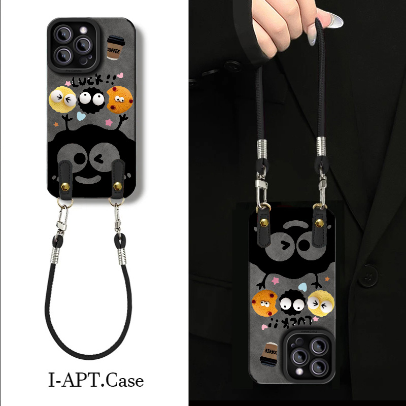 卡通贴皮纹iphone16手机壳适用华为oppovivo荣耀小米红米iqoo软套