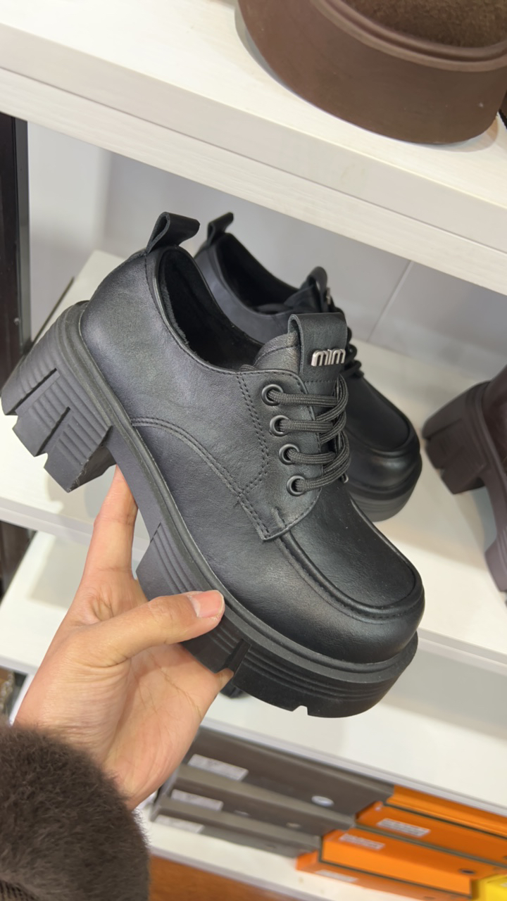 实体店厚底乐福鞋加绒新款上新高品质