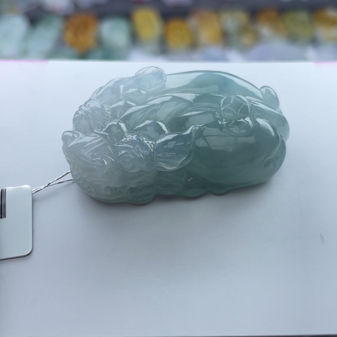 翡翠颈饰未镶嵌往****你貔貅