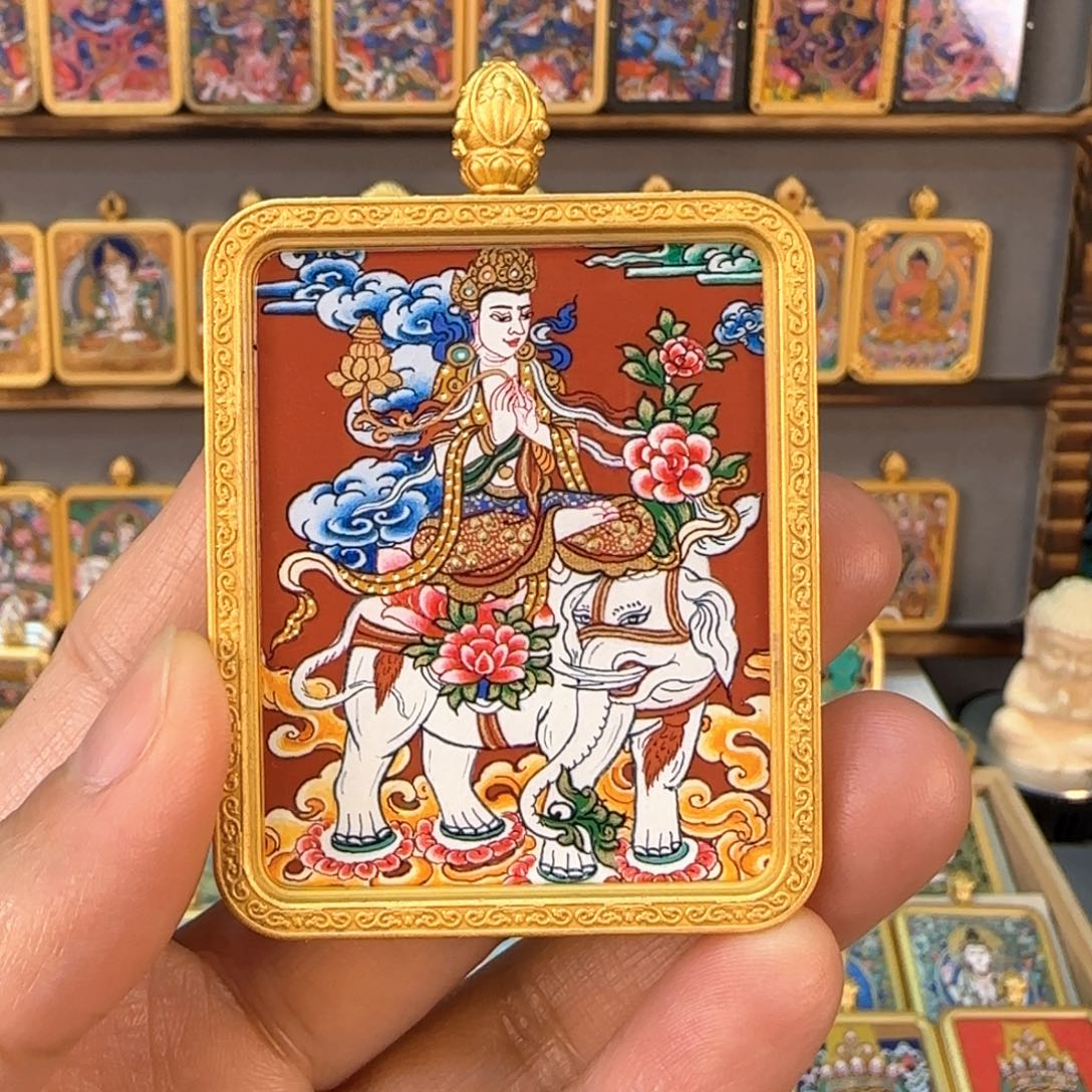 吊坠纯手绘【普贤】