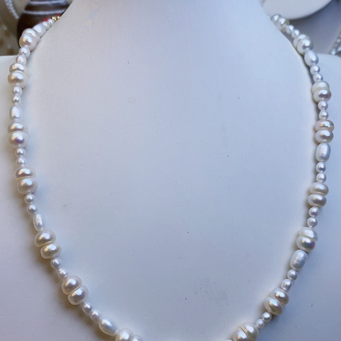 淡水珍珠颈饰银S925镶嵌