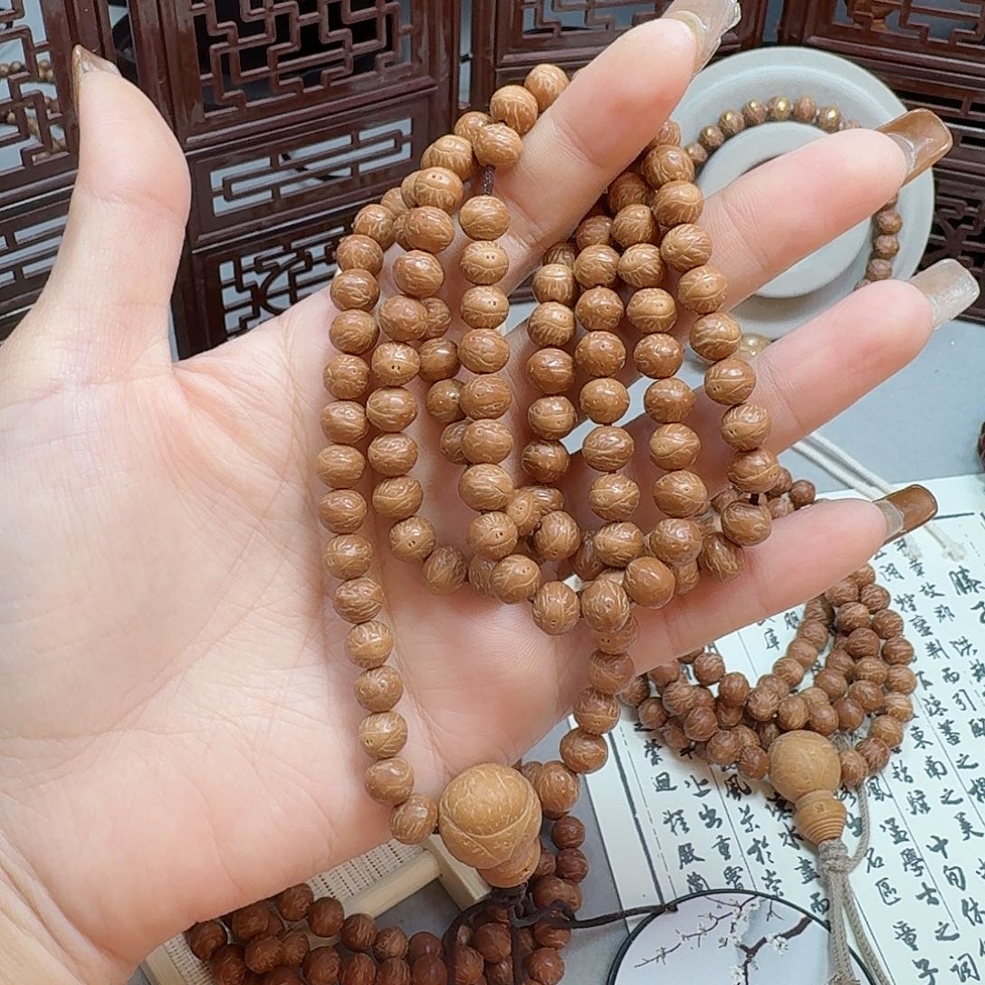 凤眼菩提手串希*国产酸枣核