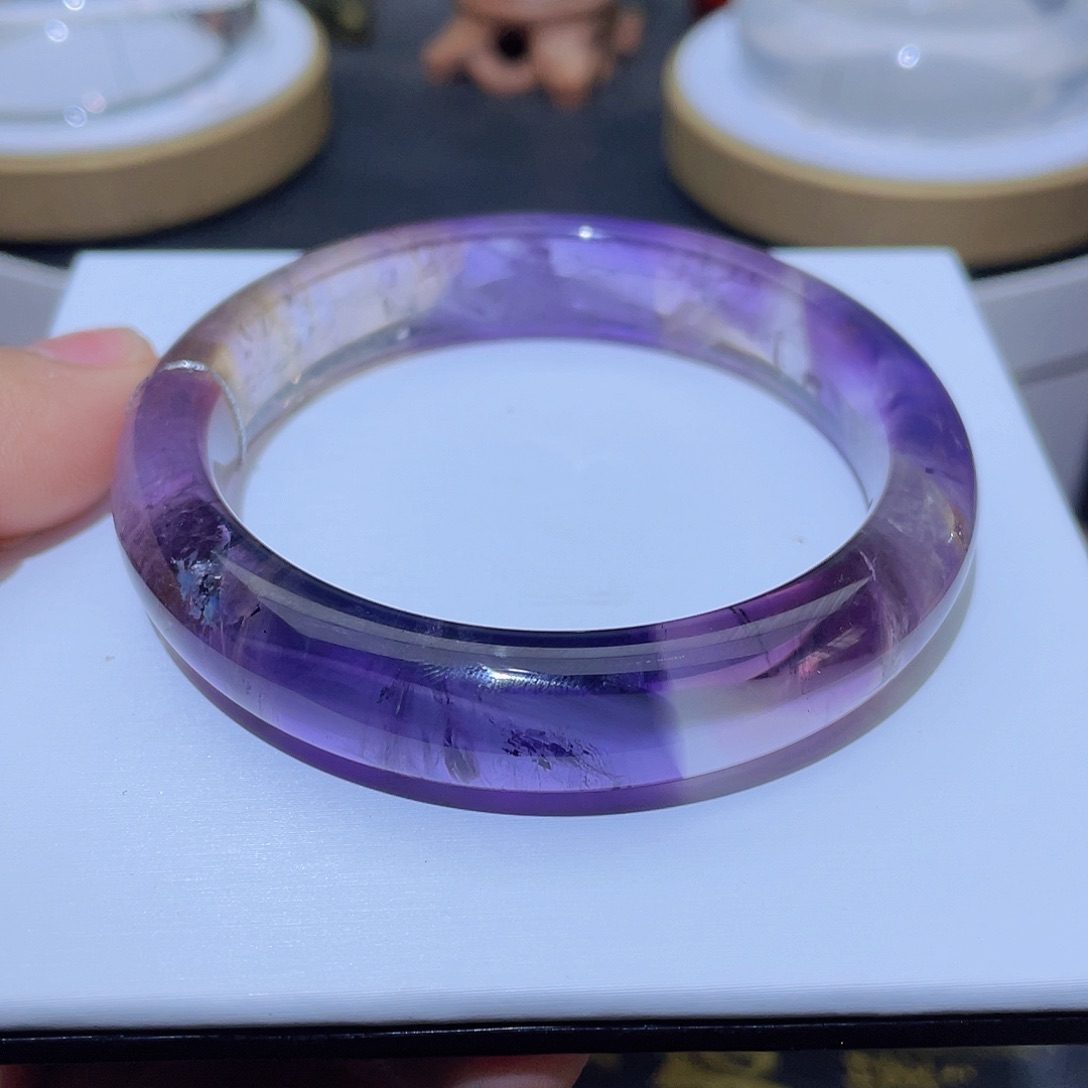 水晶手镯未镶嵌天然乌拉圭紫水晶手镯
