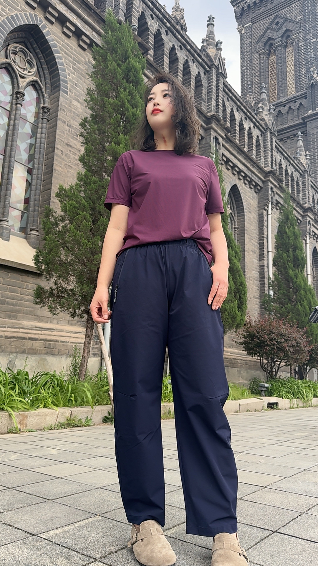 菲玛掂250683新款百搭减龄休闲裤夏季透气轻薄女士舒适无袖坎肩