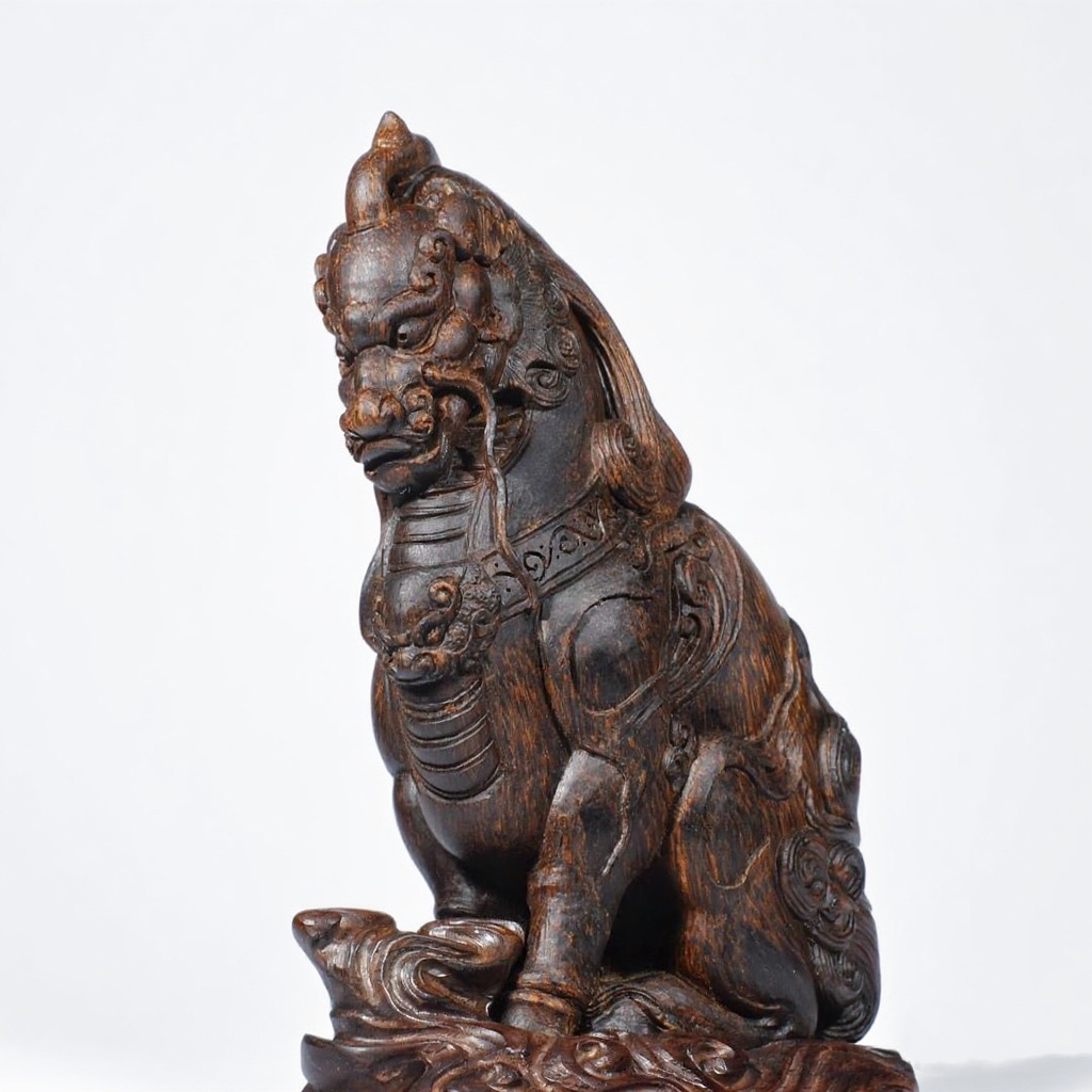 沉香越南正区沉水瑞兽摆件72.8g