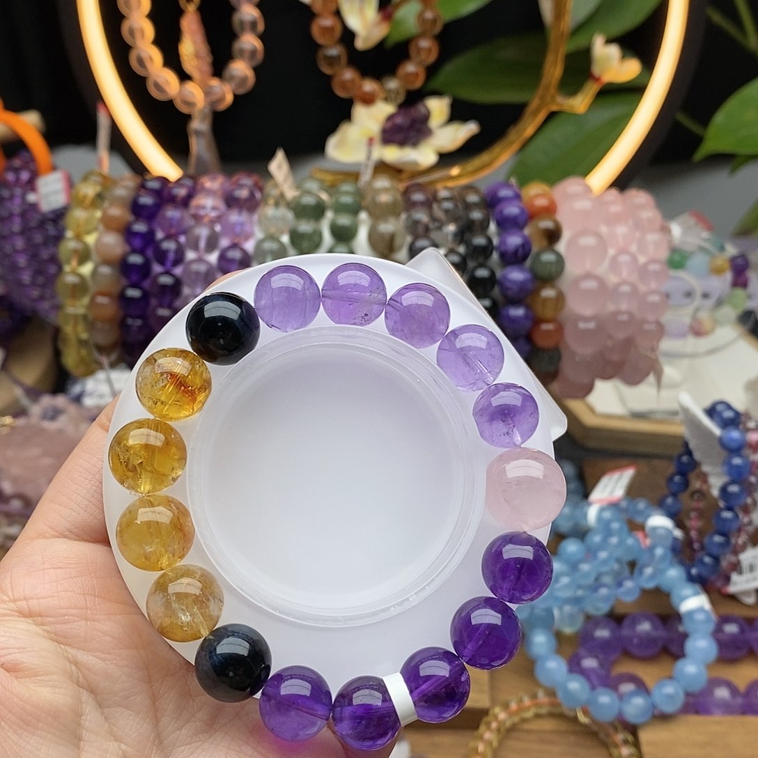 水晶手链未镶嵌多样性发一