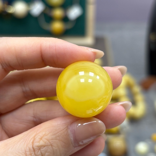 23.3mm 小妖珠宝天然原矿琥珀蜜蜡