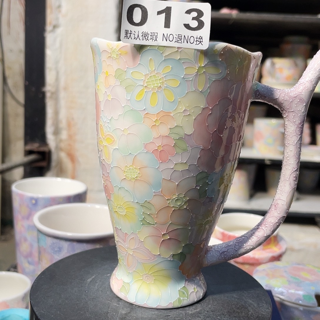 开***6陶瓷双饮款吸管杯万花杯补差价