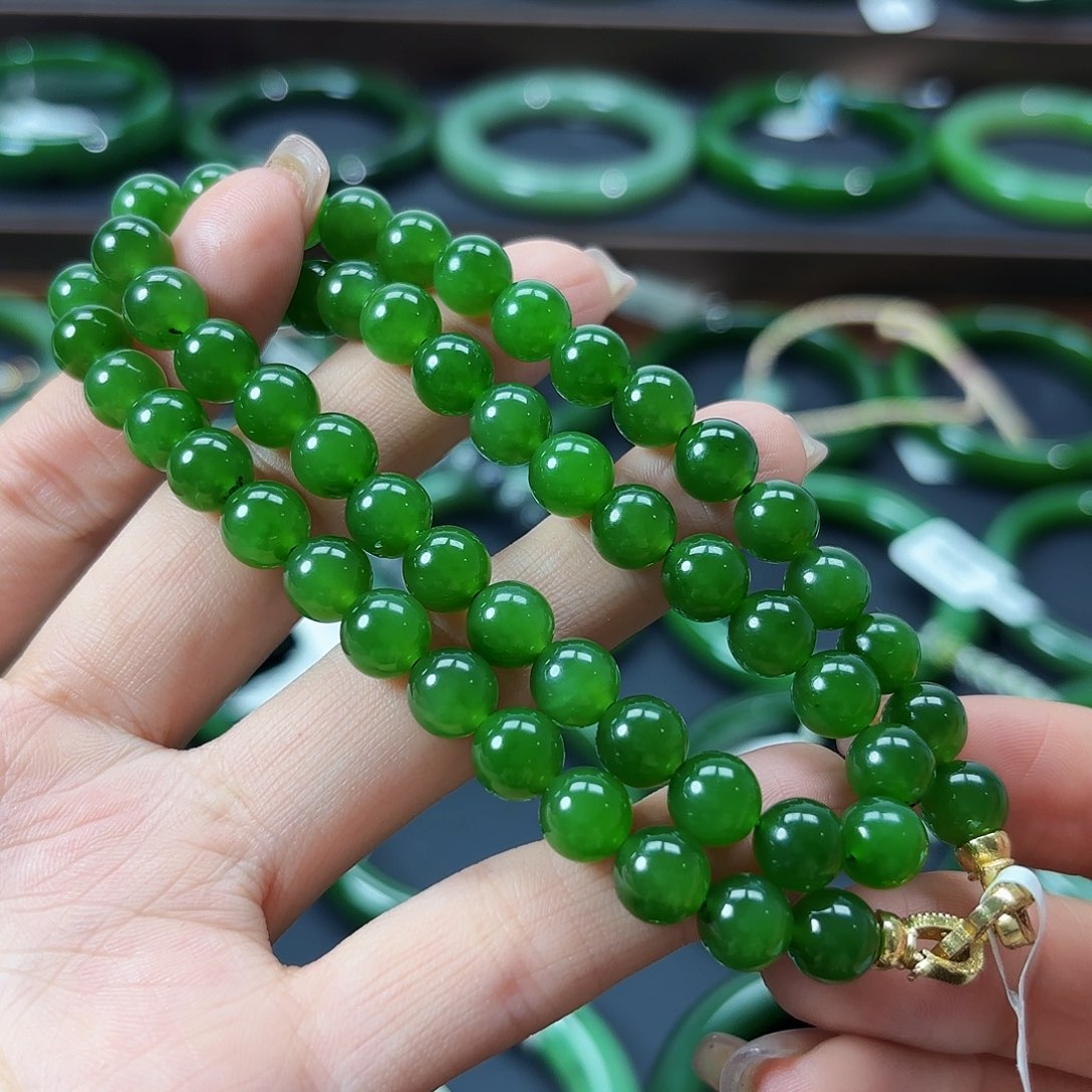 和田玉未镶嵌手镯卡8