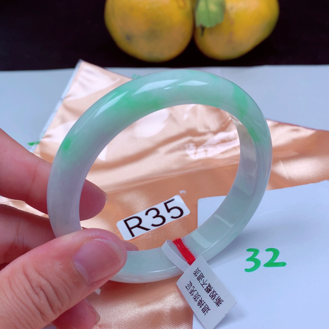 未镶嵌手镯翡翠缅甸天然A货翡翠手镯59.7