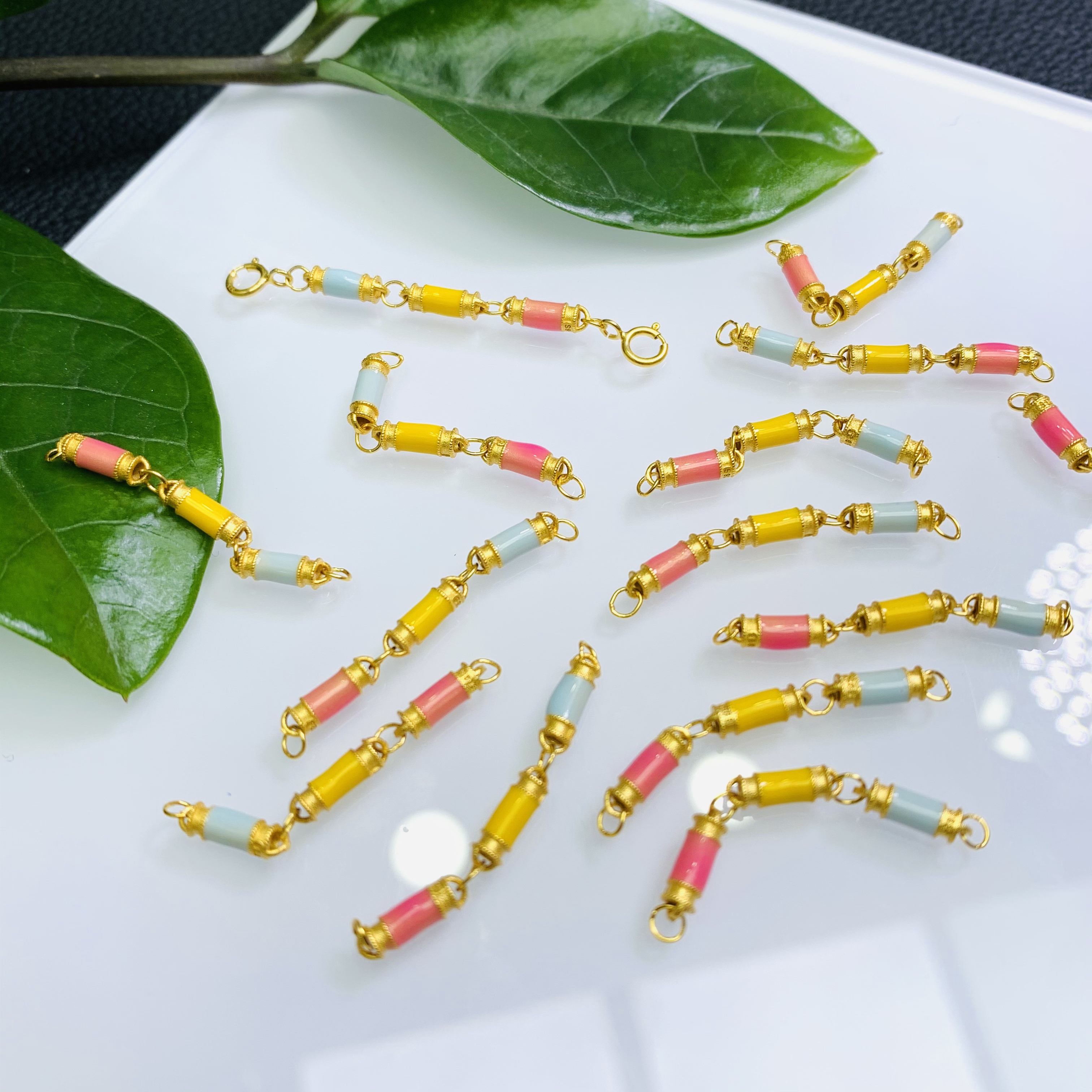 925银珐琅银制品 「戴琴珠宝」FR4609-银珐琅延长链-WJ