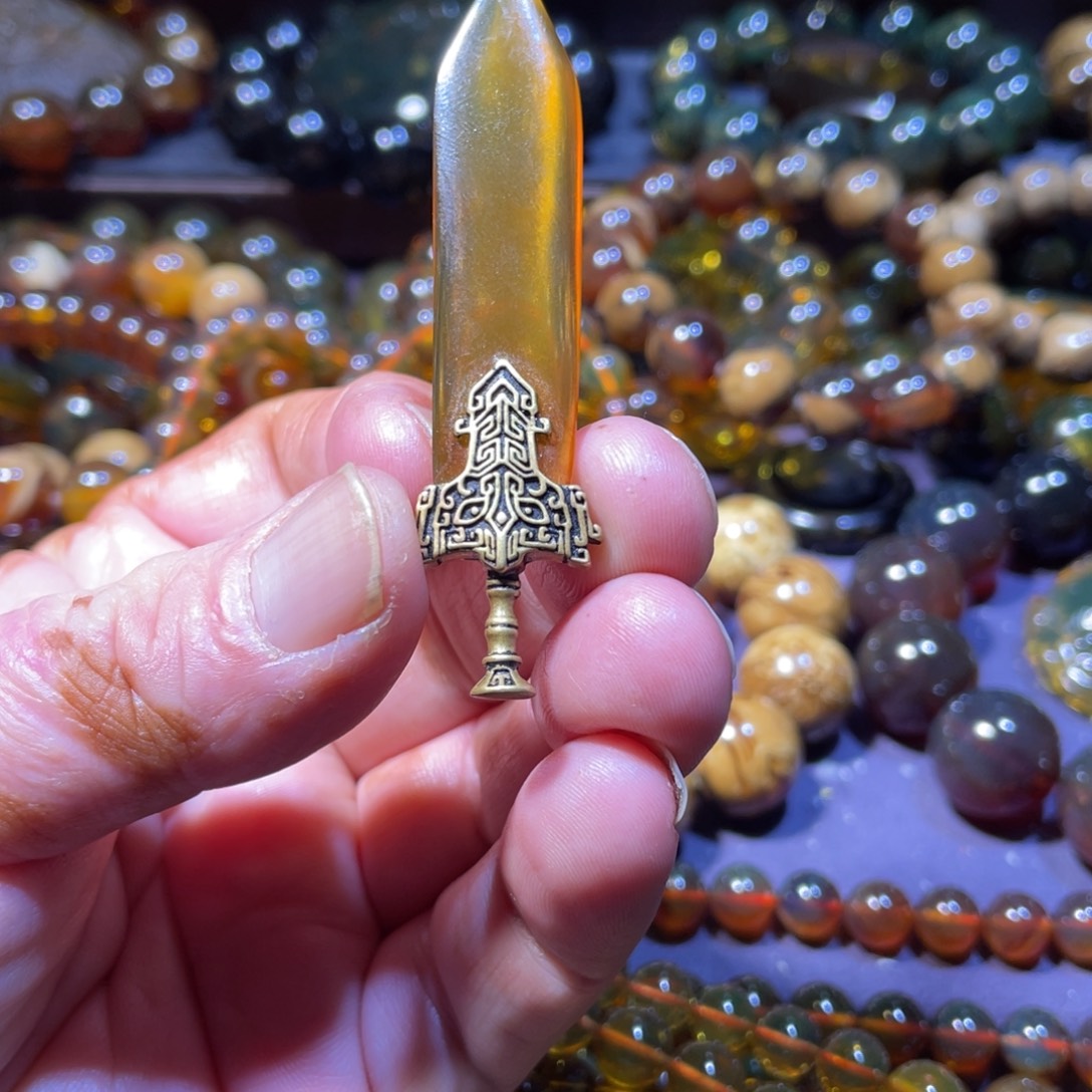 琥珀未镶嵌手链天然